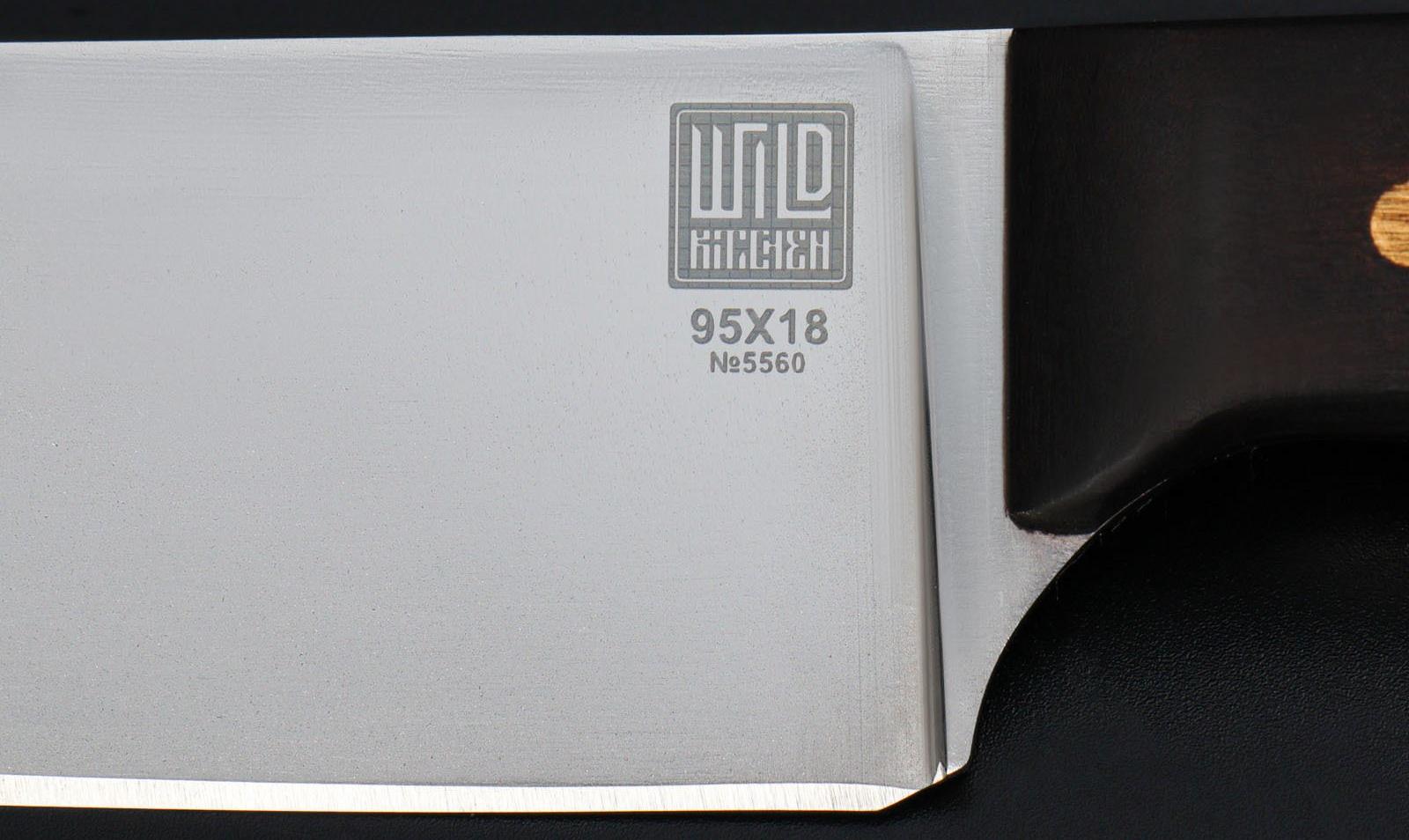 Нож кухонный - шеф Wild Kitchen, сталь 95×18, лезвие 17 см