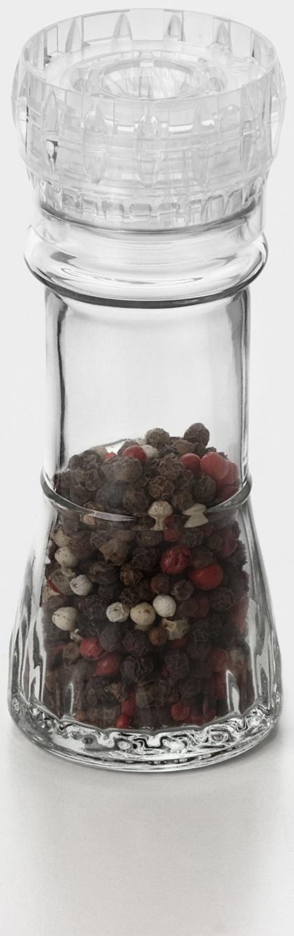 Мельница для специй, пластиковый механизм, 80 мл, цвет прозрачный