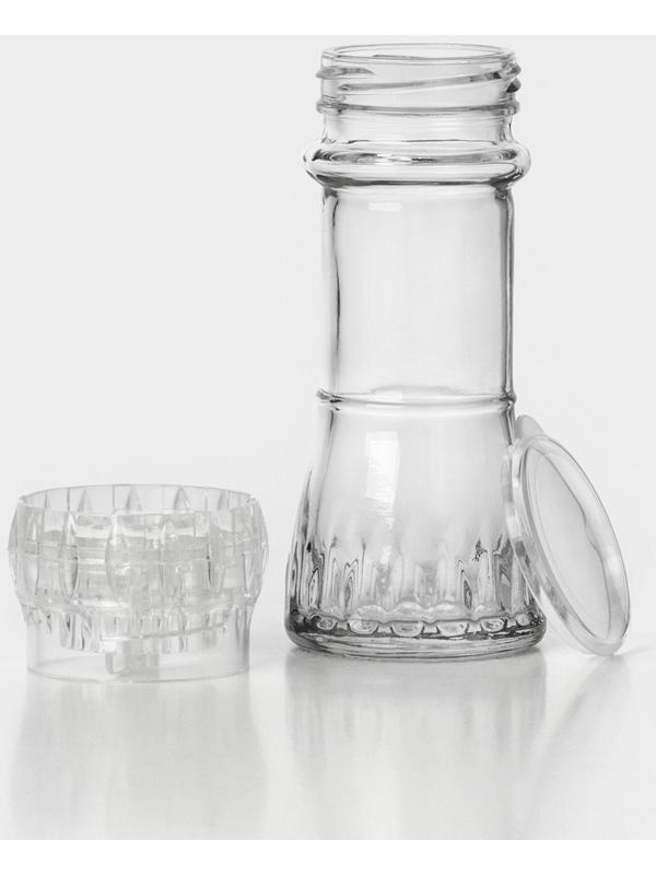 Мельница для специй, пластиковый механизм, 80 мл, цвет прозрачный