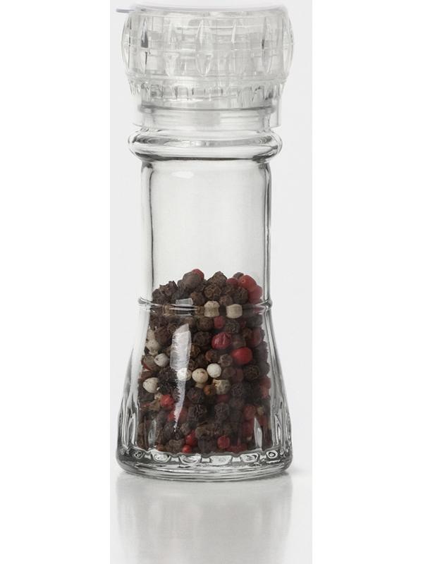 Мельница для специй, пластиковый механизм, 80 мл, цвет прозрачный