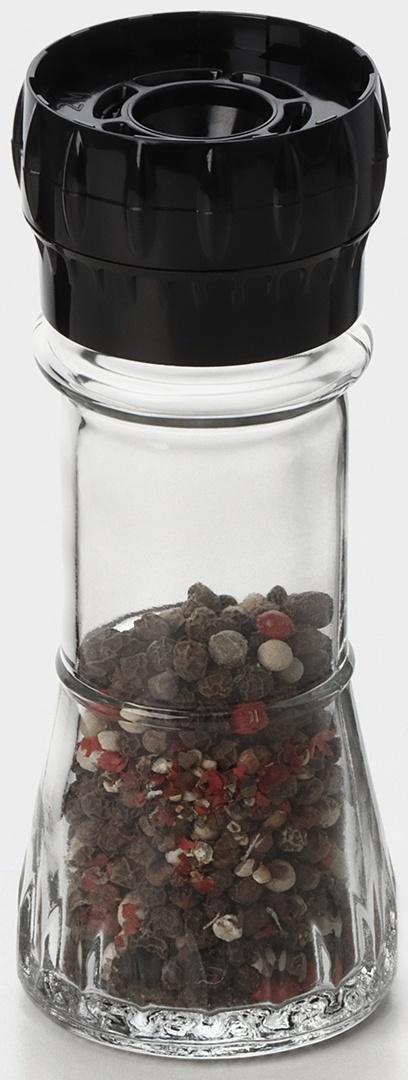 Мельница для специй, пластиковый механизм, 80 мл, цвет черный
