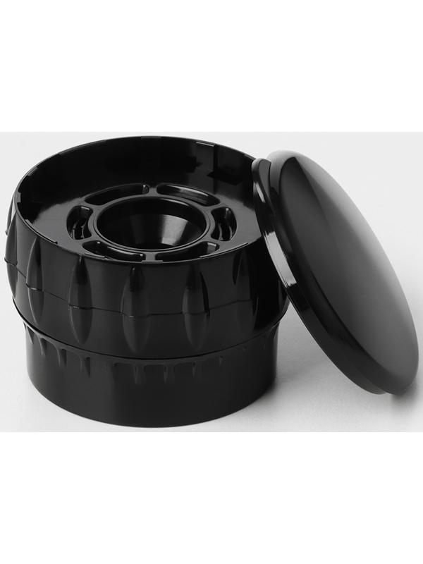 Мельница для специй, пластиковый механизм, 80 мл, цвет черный