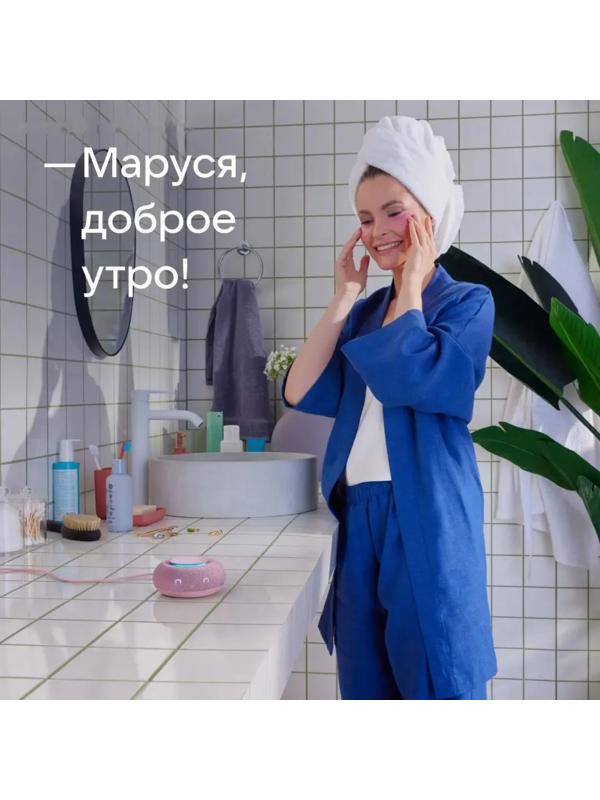 Умная колонка VK Капсула  мини (MRC02PI),голосовой помощник Маруся,5Вт,Wi-Fi, BT4.2,розовая