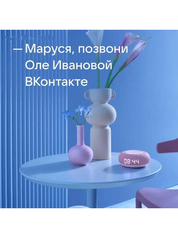Умная колонка VK Капсула  мини (MRC02PI),голосовой помощник Маруся,5Вт,Wi-Fi, BT4.2,розовая