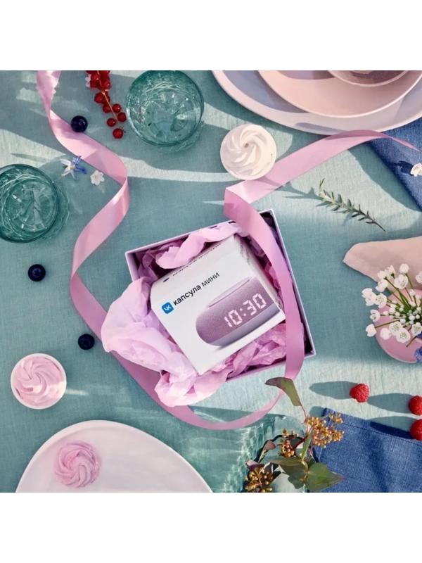 Умная колонка VK Капсула  мини (MRC02PI),голосовой помощник Маруся,5Вт,Wi-Fi, BT4.2,розовая