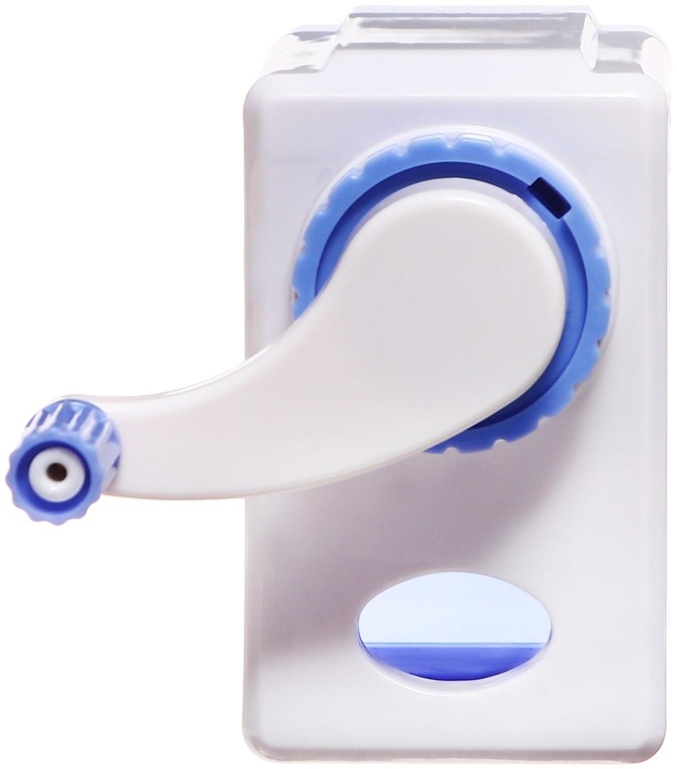 Точилка механическая с контейнером Классика, цвет голубой