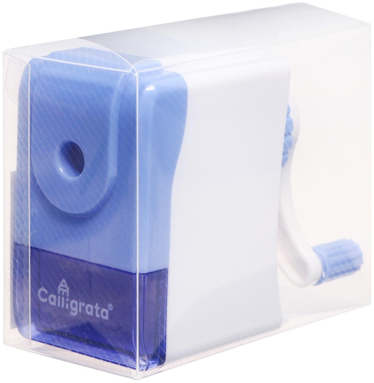 Точилка механическая с контейнером Классика, цвет голубой