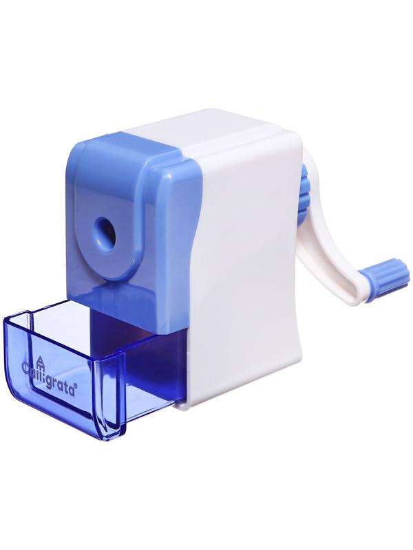 Точилка механическая с контейнером Классика, цвет голубой