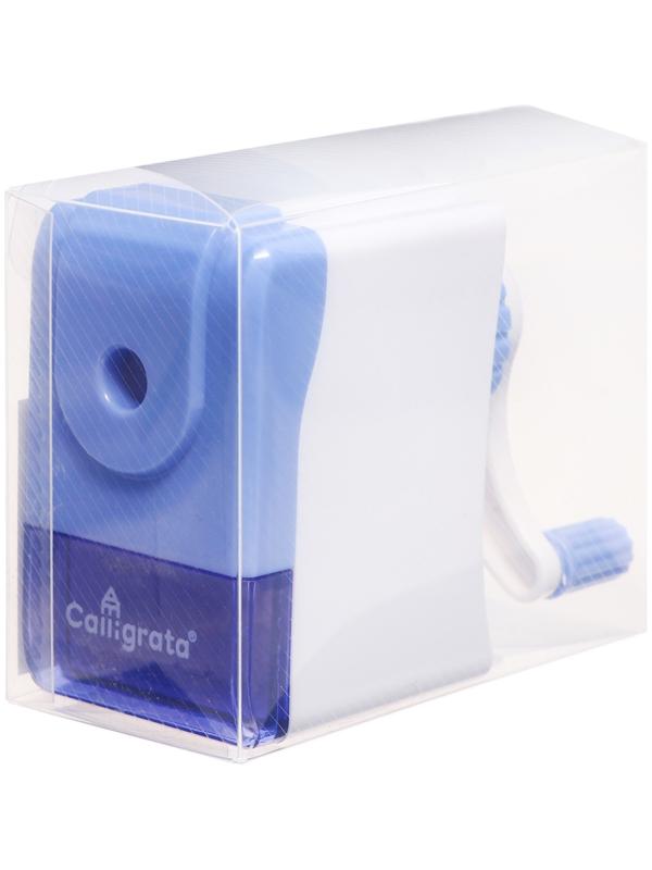 Точилка механическая с контейнером Классика, цвет голубой