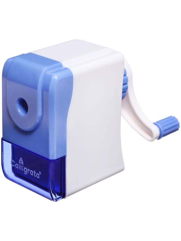 Точилка механическая с контейнером Классика, цвет голубой