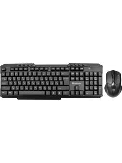 Комплект клавиатура и мышь DEFENDER Jakarta C-805, беспровод, мембран, 1600dpi, USB, черный