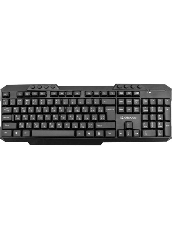 Комплект клавиатура и мышь DEFENDER Jakarta C-805, беспровод, мембран, 1600dpi, USB, черный