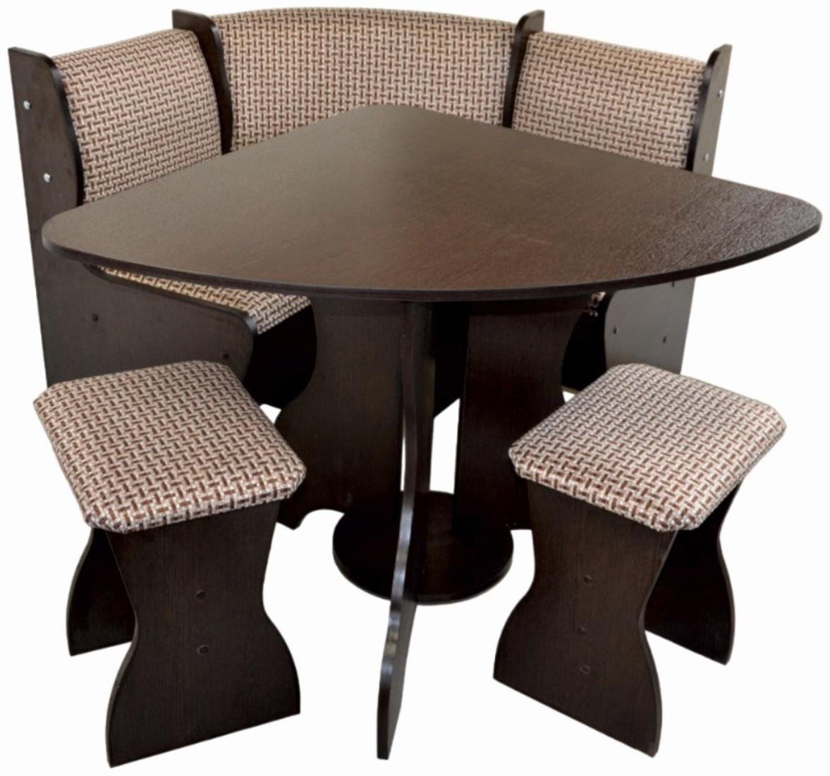 Кухонный уголок «Комфорт-Аленка» 18/3, 970/970*500*800 Венге/Рогожка тёмная