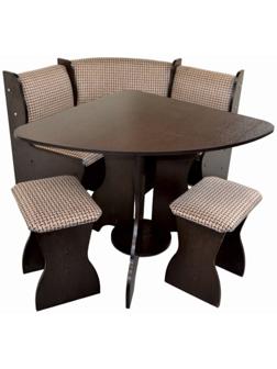 Кухонный уголок «Комфорт-Аленка» 18/3, 970/970*500*800 Венге/Рогожка тёмная