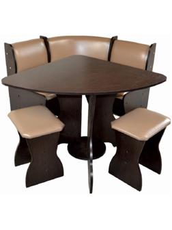 Кухонный уголок «Комфорт-Аленка» 18/3, 970/970*500*800 Венге темный/В 07 к.з.