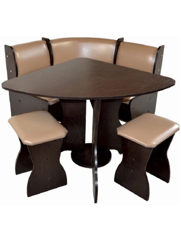 Кухонный уголок «Комфорт-Аленка» 18/3, 970/970*500*800 Венге темный/В 07 к.з.