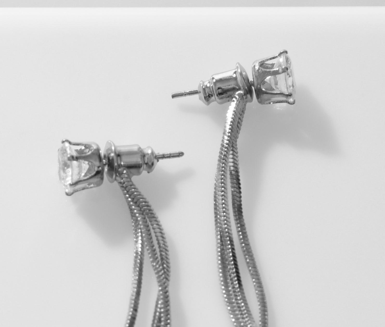 Серьги висячие со кругами 