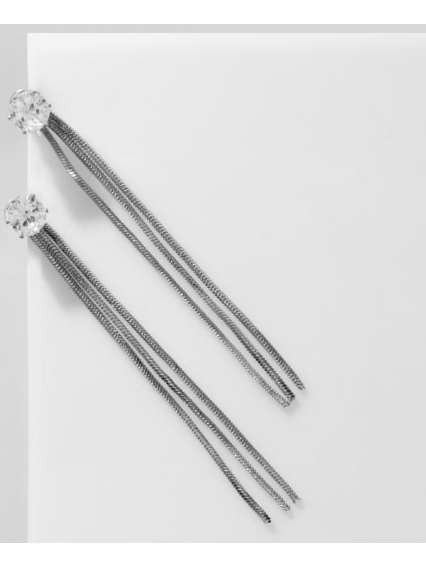 Серьги висячие со кругами 