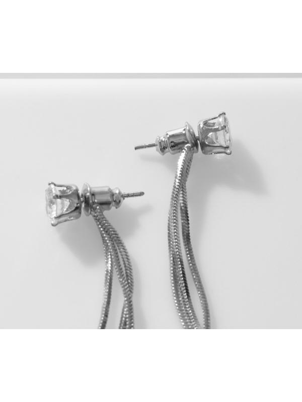 Серьги висячие со кругами 