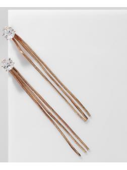 Серьги висячие со кругами 