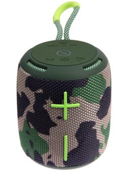 Портативная колонка Booms350, 7 Вт, 1200 мАч, подсветка, micro SD, хаки