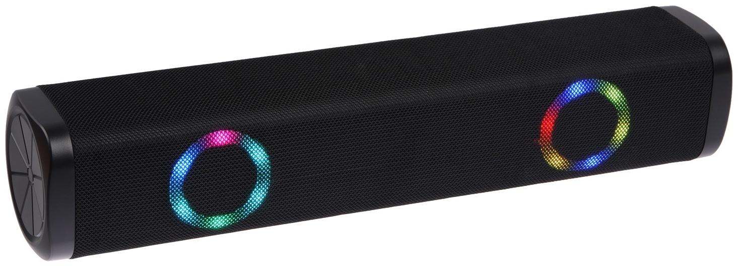 Портативная колонка Lm-891, 10 Вт, 800 мАч. подсветка, чёрная