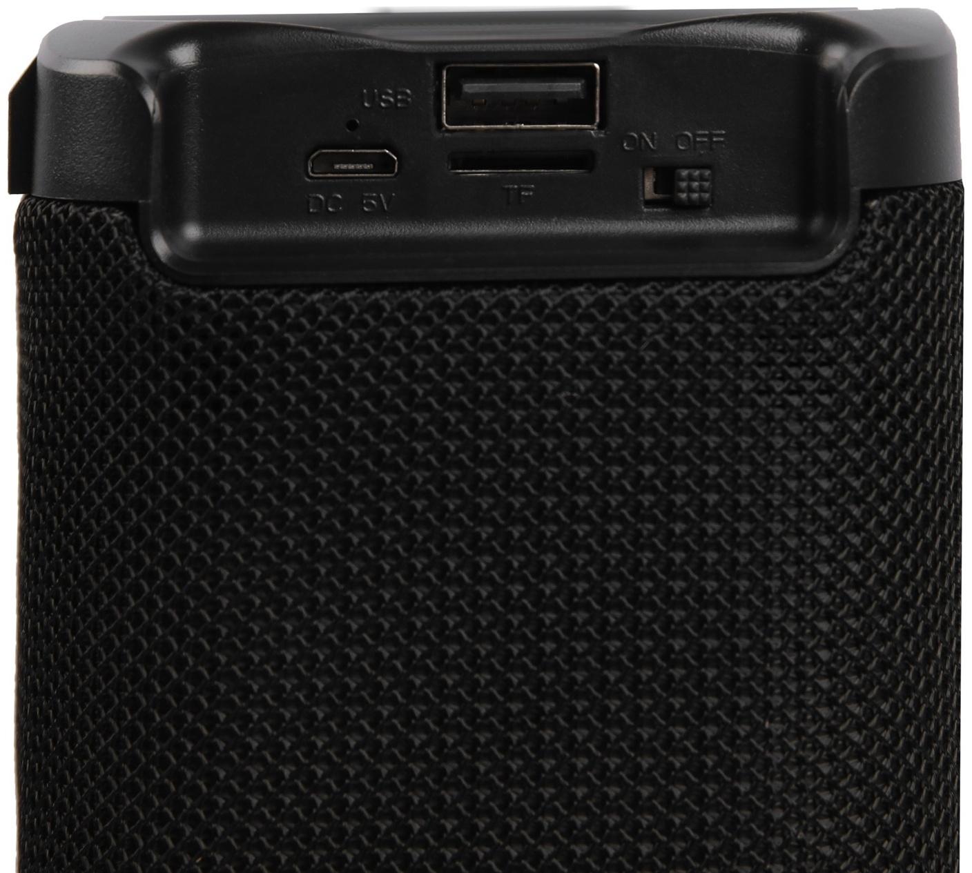 Портативная колонка Lm-891, 10 Вт, 800 мАч. подсветка, чёрная