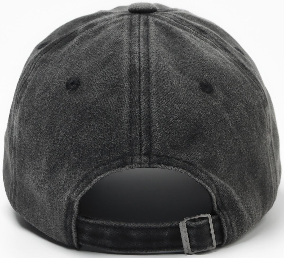 Бейсболка мужская однотонная MINAKU цвет черный, р-р 58