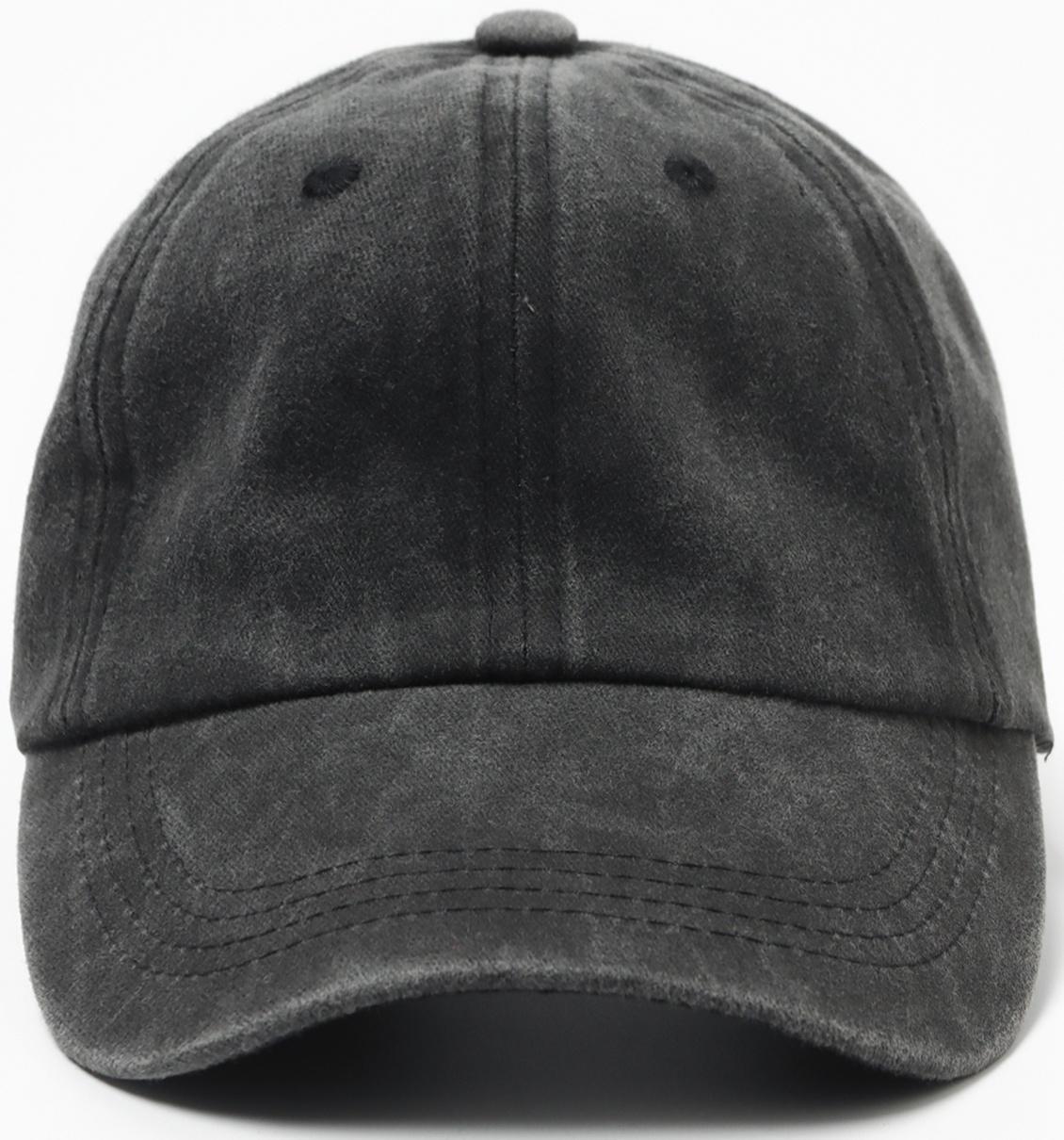 Бейсболка мужская однотонная MINAKU цвет черный, р-р 58