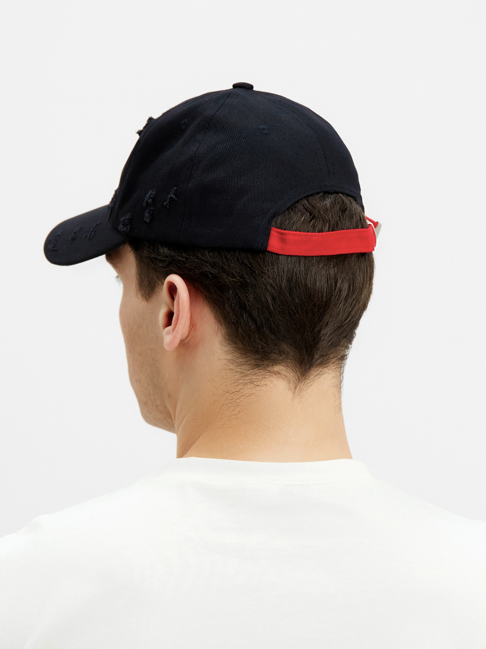 Бейсболка мужская с порезами MINAKU цвет чёрный, р-р 58