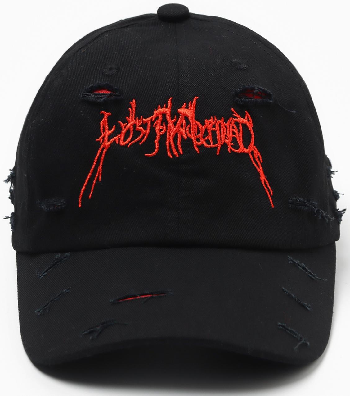 Бейсболка мужская с порезами MINAKU цвет чёрный, р-р 58