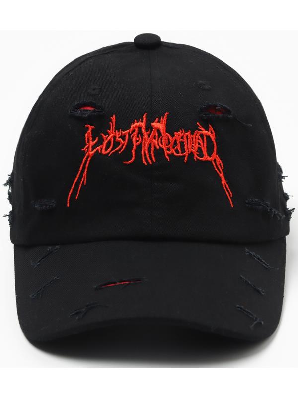 Бейсболка мужская с порезами MINAKU цвет чёрный, р-р 58