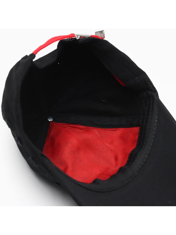 Бейсболка мужская с порезами MINAKU цвет чёрный, р-р 58