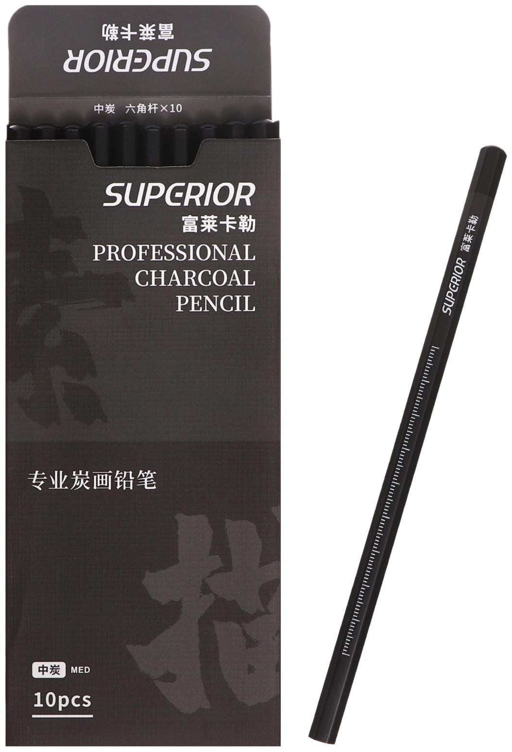 Карандаш графитовый черный Medium, корпус темно-серый