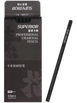 Карандаш графитовый черный Medium, корпус темно-серый