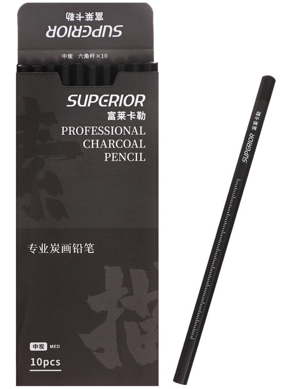 Карандаш графитовый черный Medium, корпус темно-серый