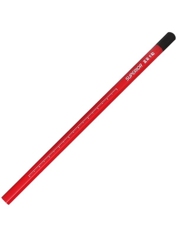 Карандаш графитовый черный S-soft, корпус красный