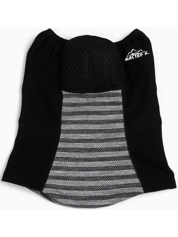 Бафф-маска для защиты от ветра доп защита серо-черный