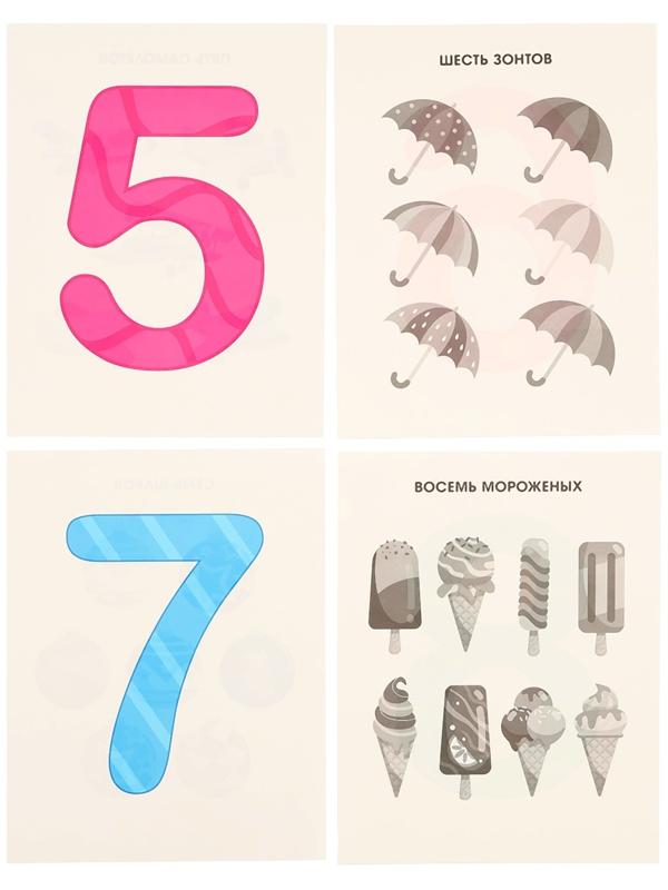 Обучающие карточки «Цифры и фигуры»