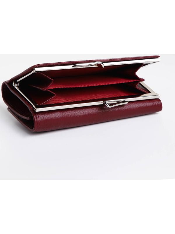 Кошелёк на кнопке, цвет бордовый