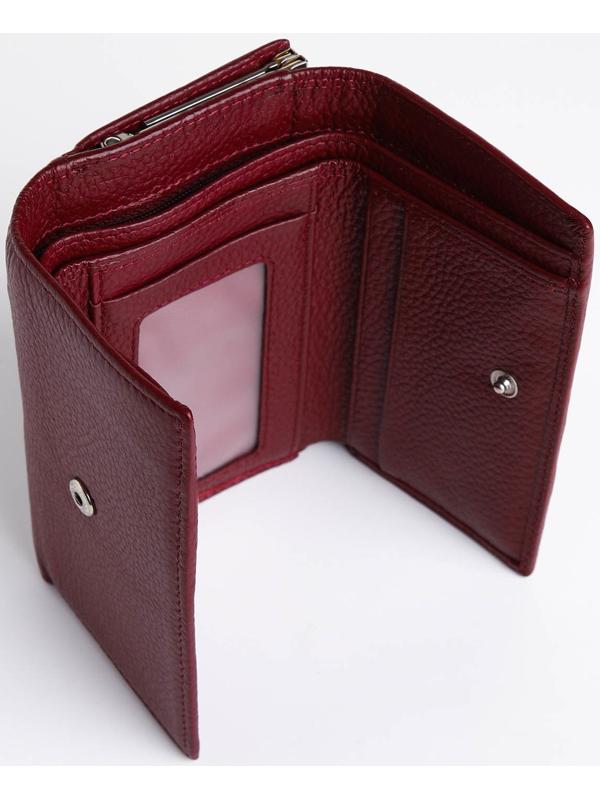 Кошелёк на кнопке, цвет бордовый