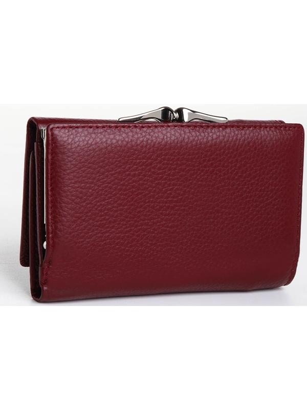 Кошелёк на кнопке, цвет бордовый