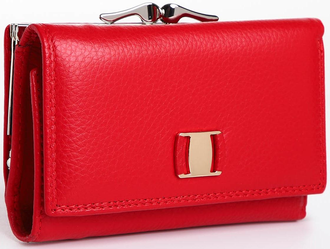 Кошелёк на кнопке, цвет красный