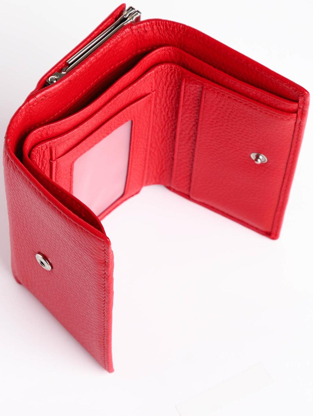 Кошелёк на кнопке, цвет красный