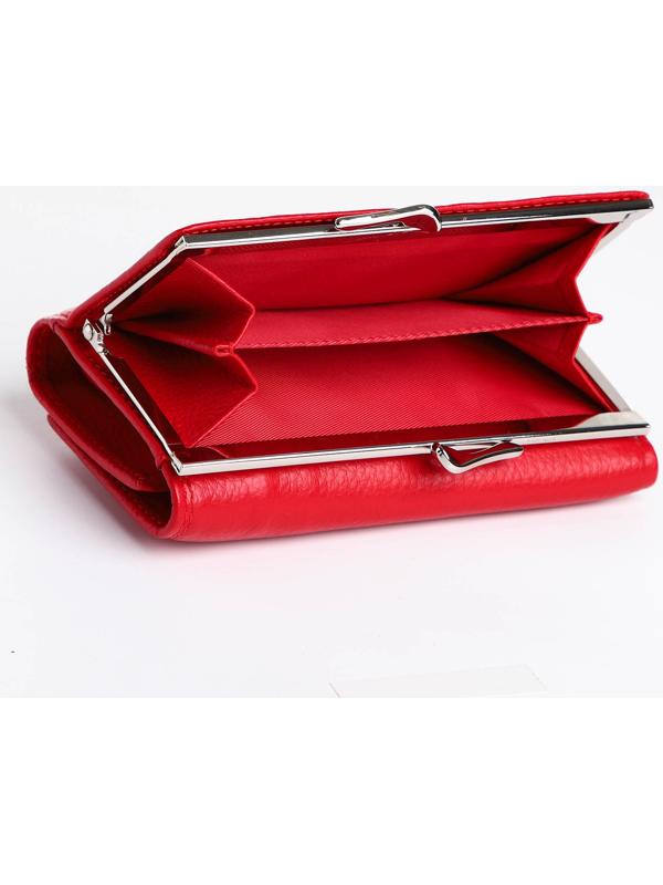 Кошелёк на кнопке, цвет красный