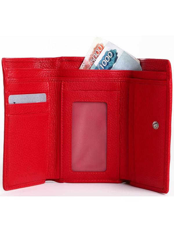 Кошелёк на кнопке, цвет красный