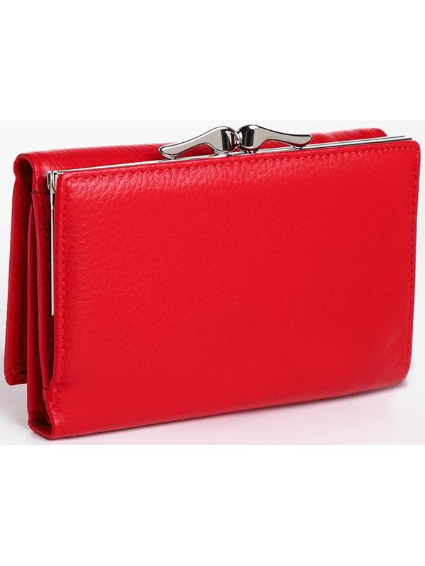 Кошелёк на кнопке, цвет красный