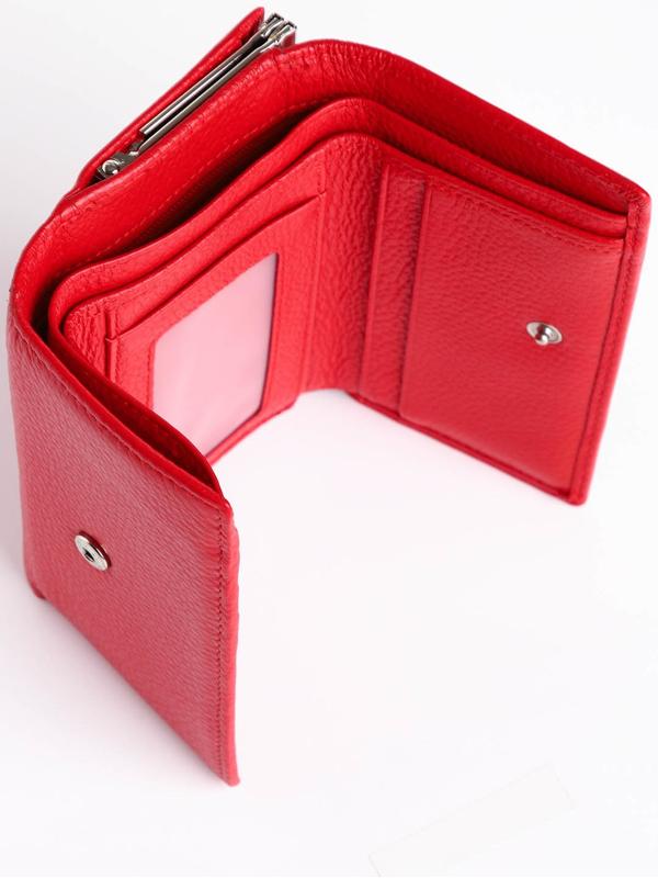 Кошелёк на кнопке, цвет красный