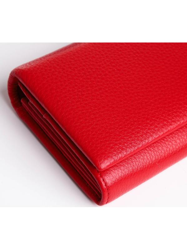 Кошелёк на магните, цвет красный