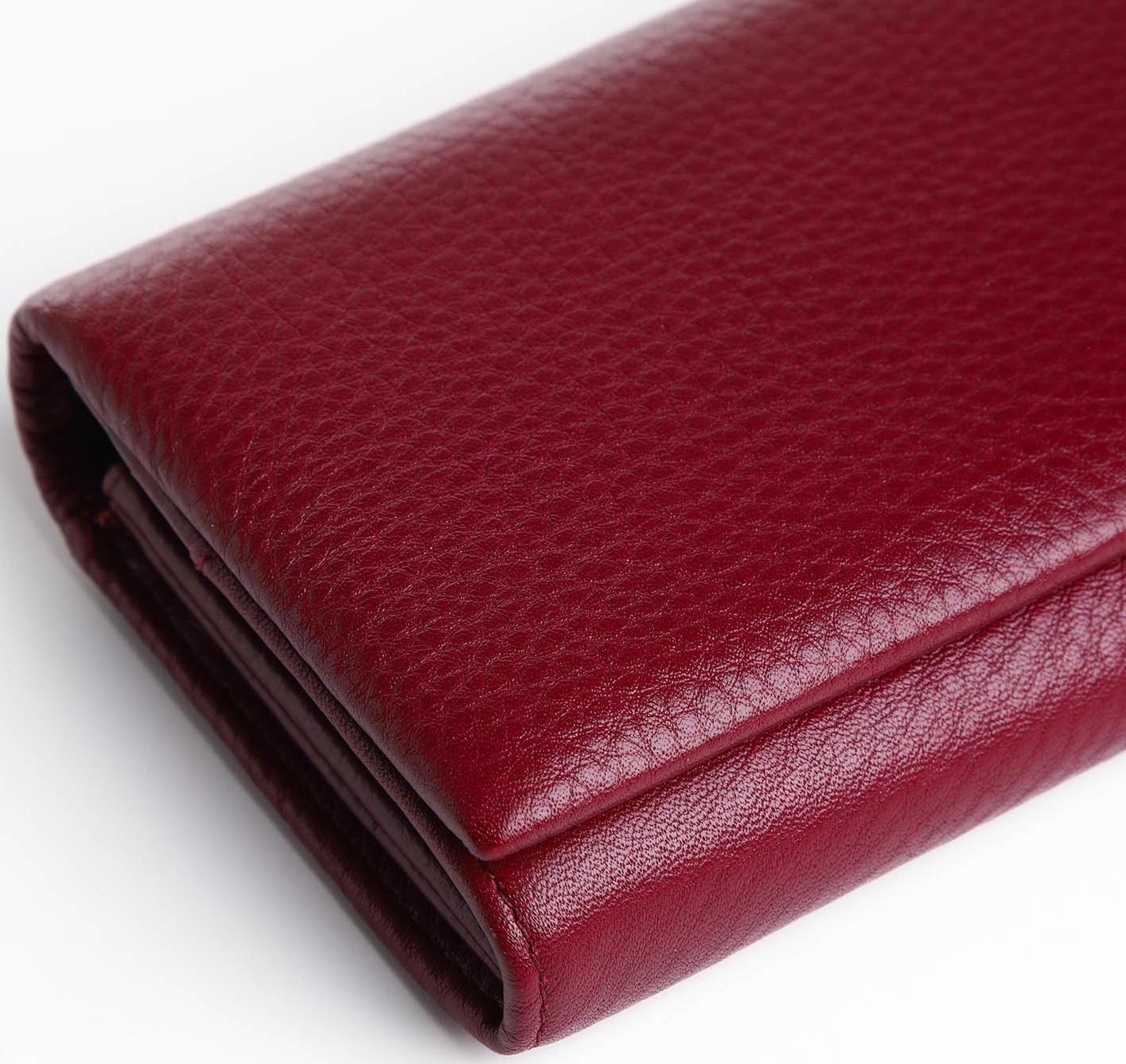 Кошелёк на магните, цвет бордовый